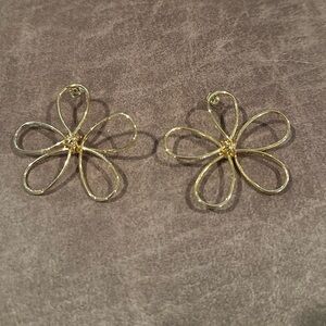 Gold Flower Earrings